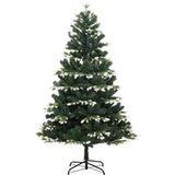 Sapin de Noël artificiel à charnières avec neige floquée 210 cm