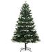 Sapin de Noël artificiel à charnières avec neige floquée 210 cm