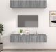 Maison Exclusive - Meuble TV, 4 pièces, gris sonoma, 80 x 30 x 30 cm, composite