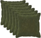 vidaXL Kussensloop 6 stuks HOUTEN Groen 40 x 40 cm Katoensatijn