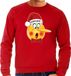 Bellatio Decorations foute kersttrui/sweater heren - Leugenaar - rood - braaf/stout XL