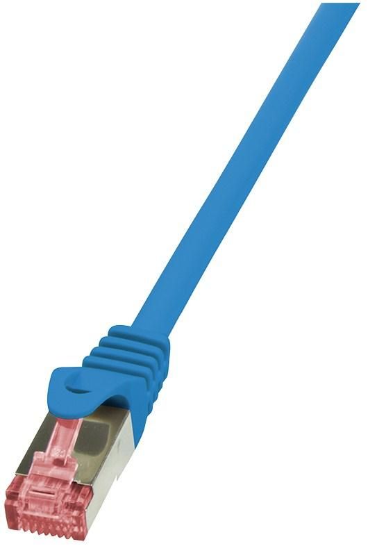 LogiLink RJ45 Netwerk Aansluitkabel CAT 6 S/FTP 7.50 m Blauw Vlambestendig Snagless