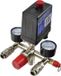 GEKO Régulateur de pression pour compresseurs d'air - Max. 12 bar - 2 manomètres - 230V - Raccords rapides européens