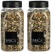 Mica Decorations pierres décoratives - 2x - 650ml - brun mélangé - cailloux de loisirs créatifs - pierres décoratives