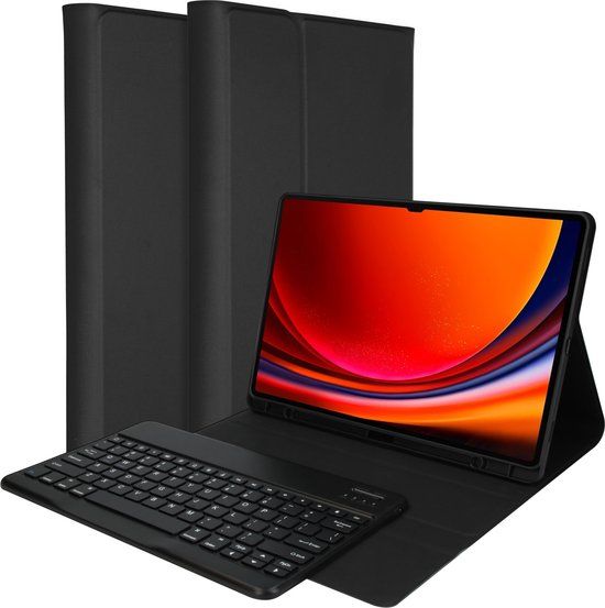 Accezz QWERTY Bluetooth Keyboard Bookcase Zwart voor Samsung Galaxy Tab S9 Plus 12.4 inch