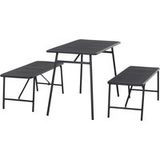 SIENA GARDEN Ensemble de meubles de balcon Palma 3 pièces (2 bancs + 1 table)