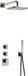 Hotbath Gal IBS40 inbouw regendoucheset High Flow thermostatisch met 2 stopkranen