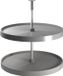 Emuca Set Shelvo set de tiroirs ronds pour meuble de cuisine Shelvo, pour module de 800mm, Plastique et Aluminium, Gris