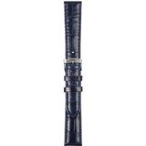Morellato PMX062SAMBA PF Horlogebandje - Leer - Donkerblauw - 18 mm