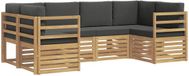 vidaXL - Extérieur - canapé - set - 6 - pièces - Blanc - et - anthracite - Polyester