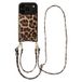 Selencia Hoesje - Geschikt voor Apple iPhone 17 Pro Max - Backcover met koord en pashouder - Leopard