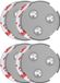 SAVS RMAX-60 magnetische montageset voor rookmelders - 60 mm - 4 stuks