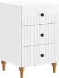 vidaXL Nachtkastje Hoogglans Wit 43x 41 x 66,5 cm Bewerkt hout