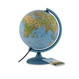 Tecnodidattica - Folieballon Safari voor kinderen en jongeren | verlicht en draaibaar | geïllustreerde cartografie en brochure met informatie | Meridian-schaal | tekst in het Spaans | diameter 25 cm.