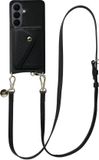 AVY Leren Hoesje geschikt voor Samsung Galaxy S26 | Met Koord en Magnetische Kaarthouder | Compatibel met MagSafe | Leather Case met 130CM Koord & Wallet | Long Leather | Chocolate