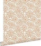 ESTAHome Vliesbehang Madeliefjes Warm Beige - 53 cm x 10.05 m