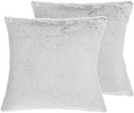 Beliani CLEMATIS Sierkussen Set - Grijs - 45x45 cm - Polyester - 2 stuks