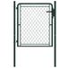 VidaXL Tuinpoort staal 100x100 cm groen