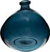 Atmosphera Bloemenvaas Genua - Blauw Transparant Glas - 22 x 21 cm