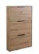 Composad Slim Schoenenrek uit de serie Espresso met 3 kleppen, ruimtebesparend rek voor ingang en bergruimte, (B x H x D) 65 x 105,5 x 15 cm, eiken honing, Made in Italy
