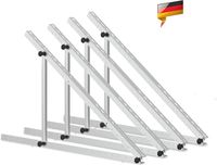 Gliese Icecat 2 paar zonnepaneelmontagesystemen, 114 cm, voor platte daken, geschikt voor zonnemodules en balkongebruik, dakmontagesysteem, PV-modules, zonnepanelen