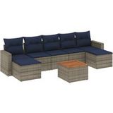 Maison Exclusive - Salon de jardin 8 pcs avec coussins gris résine tressée