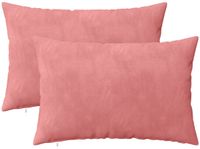 vidaXL Kussensloop 2 pcs HEERLEN Roze 30 x 50 cm Fluweel