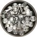 Decoris Kerstballen, Ornamenten en Piek Set - 60-delig - Zilver - Kunststof