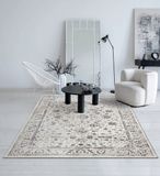 the carpet Mila – Klassiek glanzend vloerkleed met bloemenpatroon, crème beige, 240 x 340 cm
