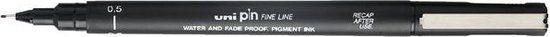 uni-ball Permanente markeerstift PIN Fine Line Zwart (12 Stuks)