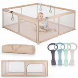 sun baby Kinderbox met groene handvat 150x200 cm 0-2 jaar Beige