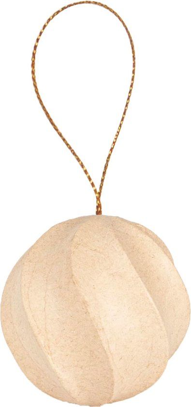 Decopatch - Gedraaide kerstballen set van 6 stuks - kraft - papier