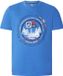 Jan Vanderstorm heren T-shirt - 80/82 - blauw - Plus Size