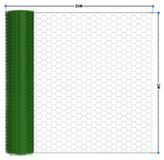 Clôture en fil de fer - Grillage revêtu de PVC - 100 cm de haut - 25 mètres de long - Maillage de 25 mm - Vert