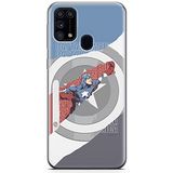 ERT GROUP mobiel telefoonhoesje voor Samsung M31 origineel en officieel erkend Marvel patroon Captain America 013