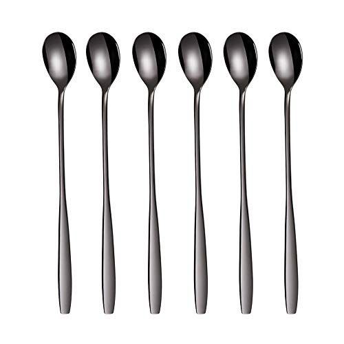 GRÄWE Longdrinklepel 6 stuks roestvrij staal, zwart, serie Königstein