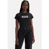 Levi's Graphic Authentic Tshirt Box Tab Core Caviar Maat: S