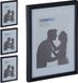 Relaxdays 4x cadre photo 13x18 cm - Plastique - Noir/Blanc