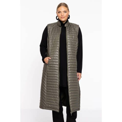 YOEK Lange Bodywarmer Groen
