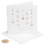 Papyrus Wedding Card (hart kristallen en bloemen)