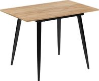 Vicco Eettafel Beaver, Goudkleurig Eiken/Zwart, 80-110 x 70 cm Uitschuifbaar