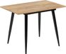 Vicco Eettafel Beaver, Goudkleurig Eiken/Zwart, 80-110 x 70 cm Uitschuifbaar