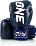 Fairtex ONE Championship x Fairtex Gants de boxe - Cuir - Bleu 14 oz