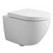 QeramiQ Dely Swirl toilet suspendu – sans bride – 36 x 49,5 cm – blanc brillant