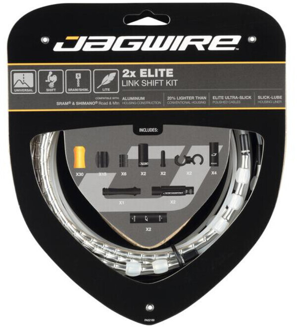 Jagwire 2X Elite Link Schakelkabel Set, silver