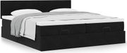 Prolenta Maison Exclusive - Ottomaans bedframe met matras, zwart, 160x200 cm, fluweel
