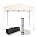 Kronenburg Vouwtent Partytent 2 x 2m, Kleur Beige - Zonder Zijelement - Waterdicht Pavillon - UV-bescherming 50