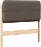 vidaXL - Gestoffeerd hoofdbord - Bruin en Taupe - 80 cm - Massief grenenhout