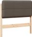 vidaXL - Gestoffeerd hoofdbord - Bruin en Taupe - 80 cm - Massief grenenhout