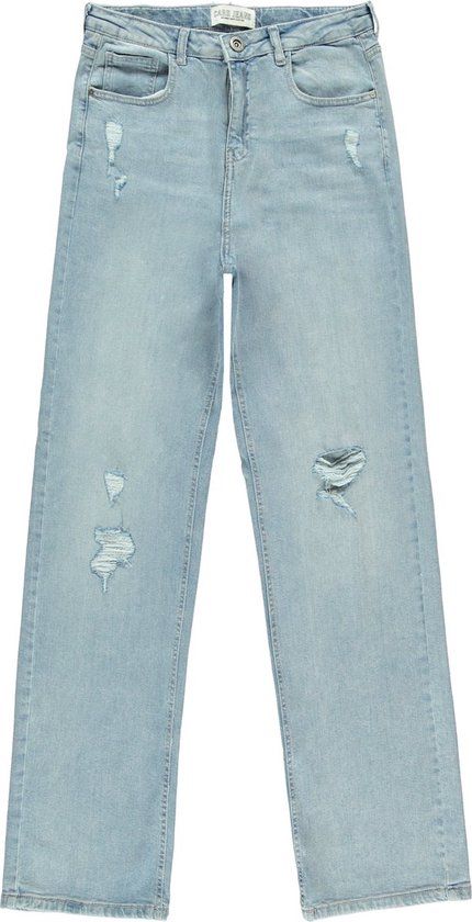 Cars Jeans Kids Bry Meisjes Jeans - Bleached Damage - Maat 140